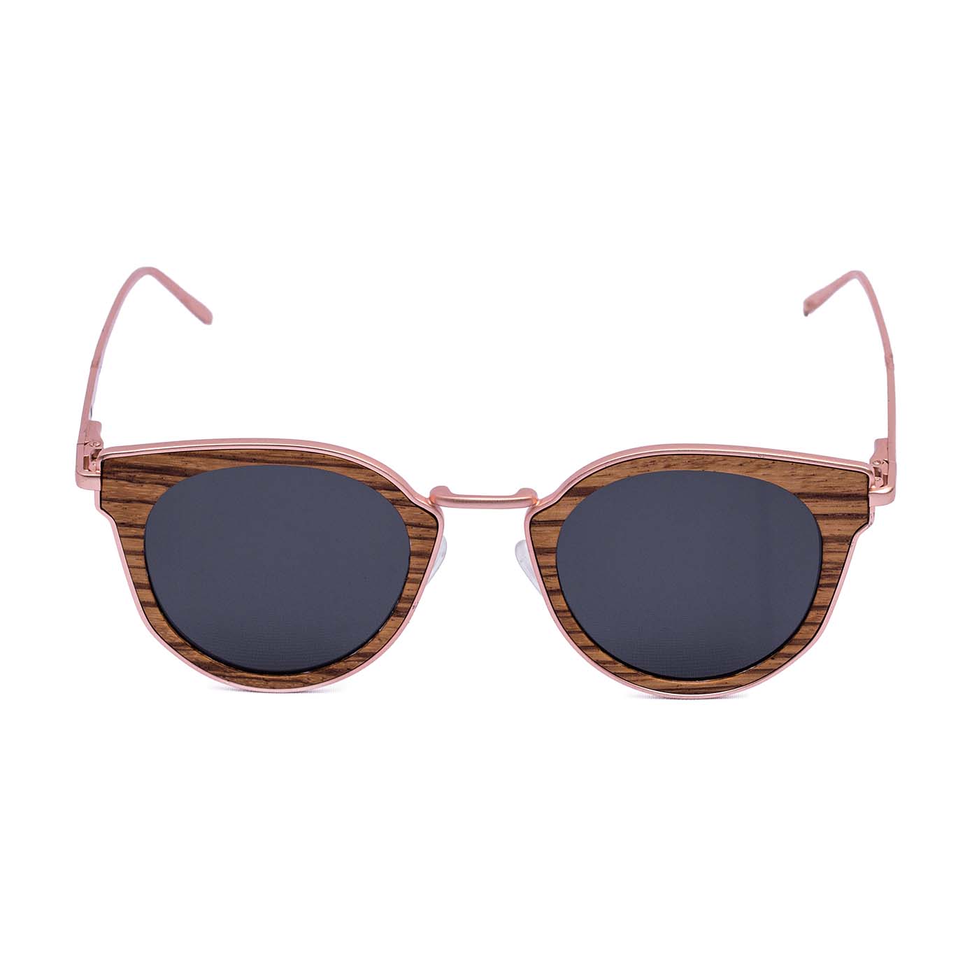 Qwood Glasses Rose Gold with Zebra Frame