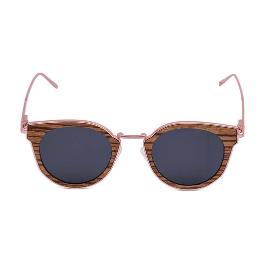Qwood Glasses Rose Gold with Zebra Frame