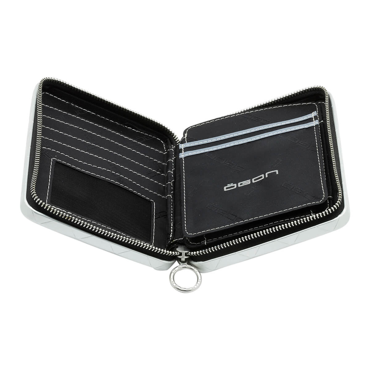 Quilted Passport Wallet - Silver
