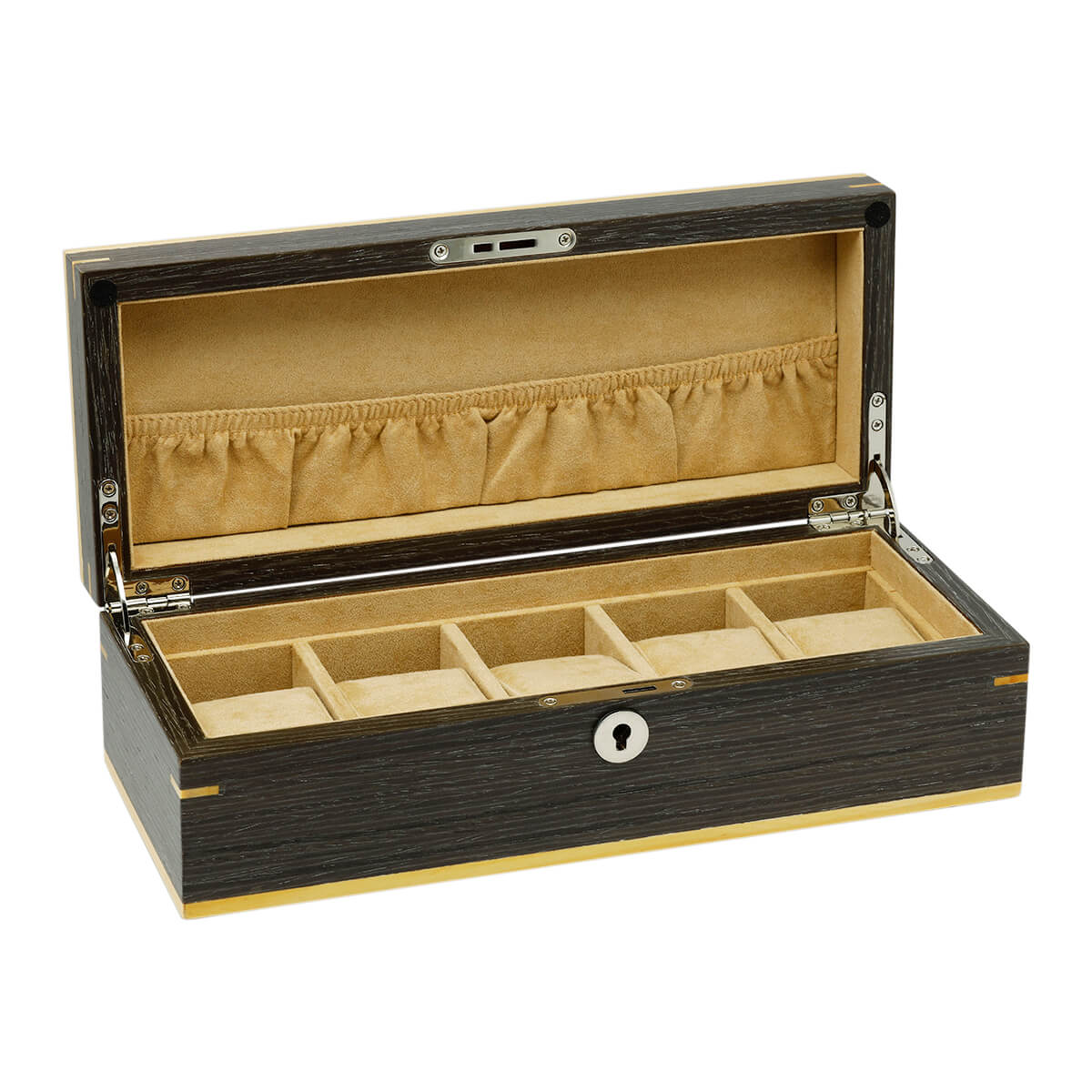 5 Slots Wooden Watch box