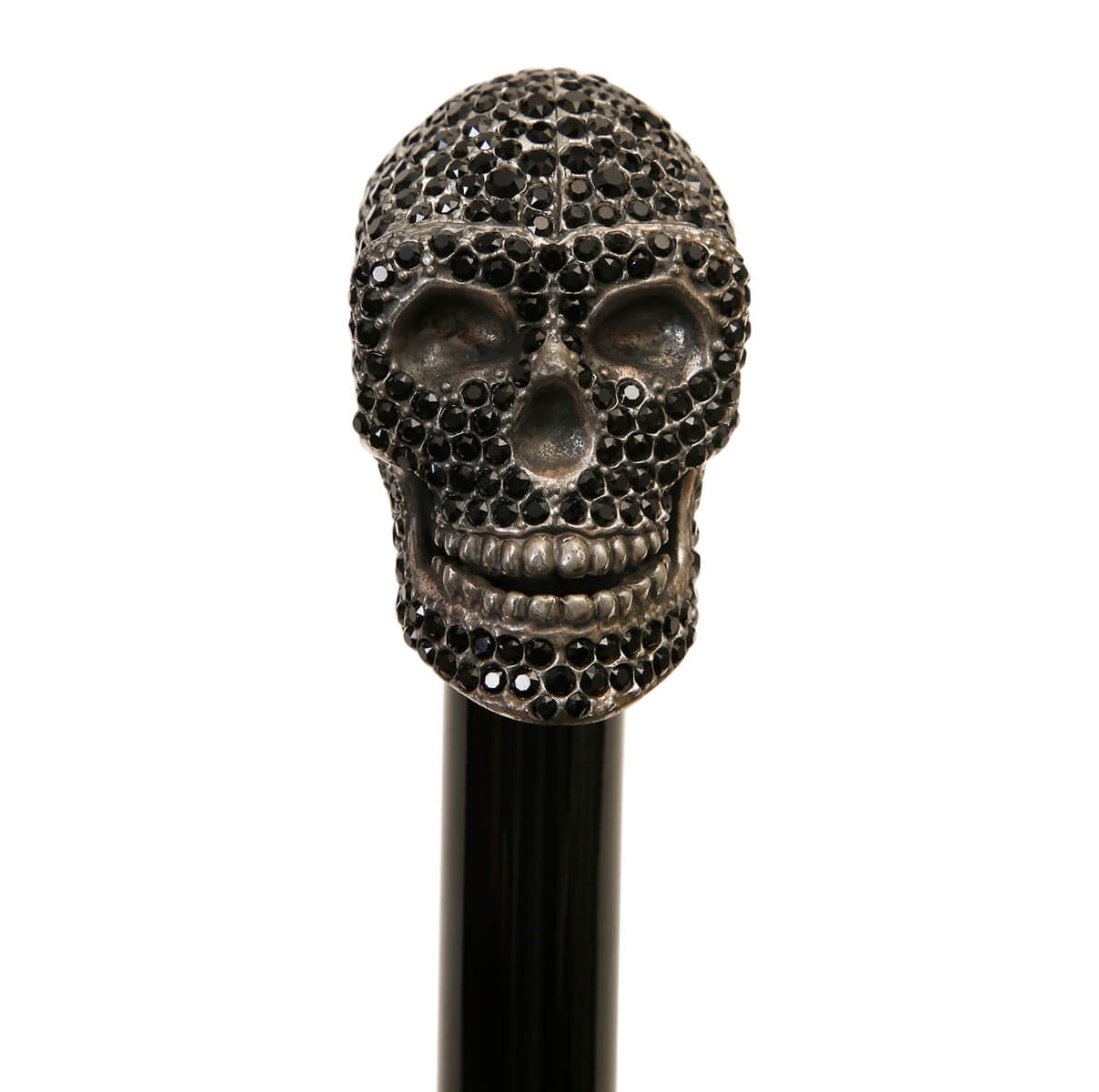 Black Swarovski Skull Cane