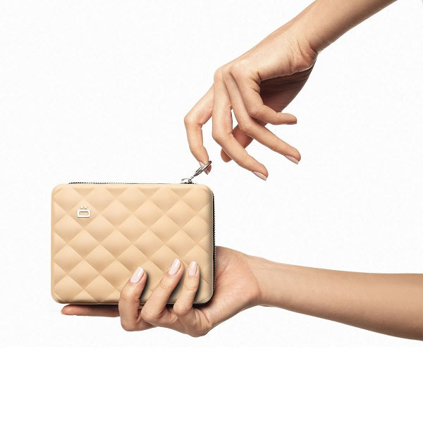 Quilted Passport Wallet - Rosegold