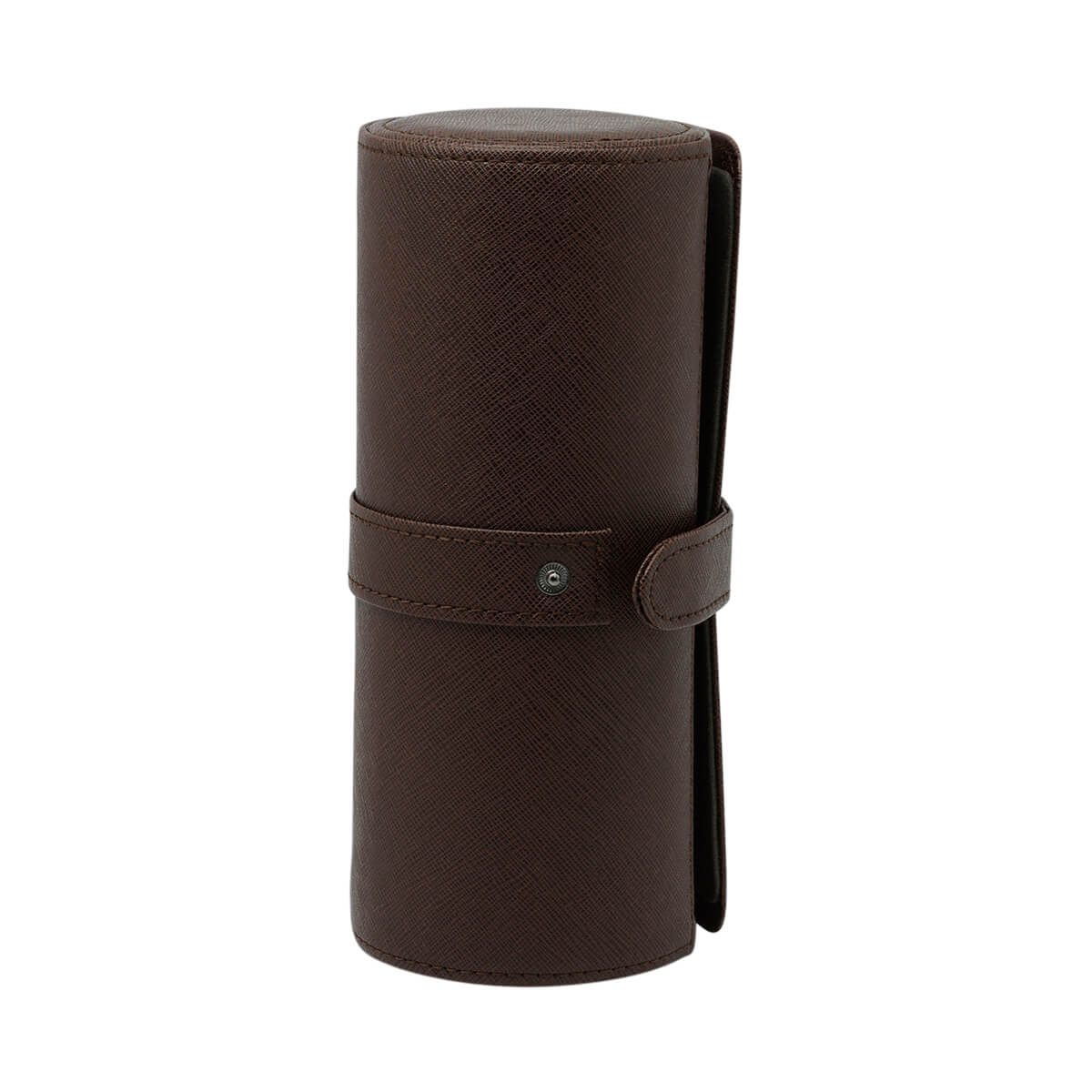 3 Slots Leather Watch Case - Brown