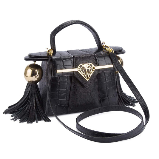 Emma Bag - Black Croco