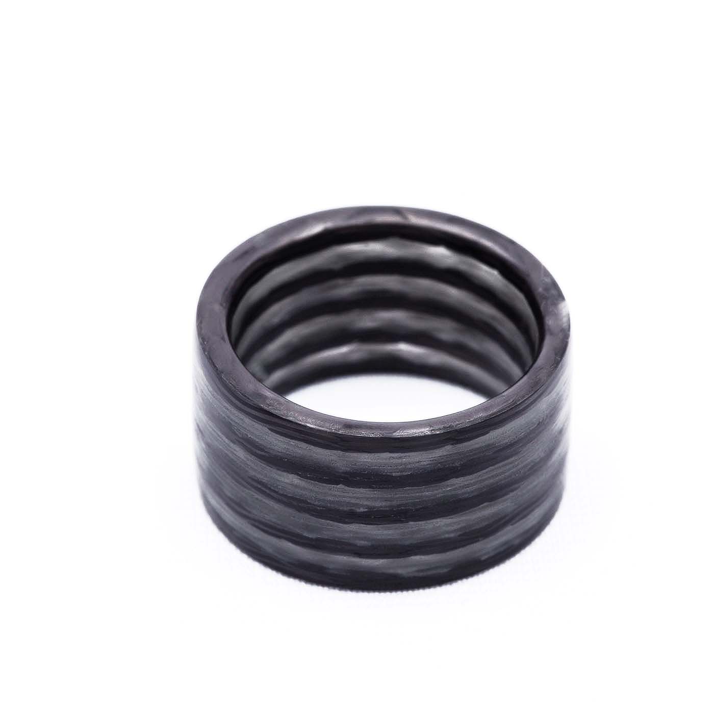 Carbon-Fi Ring blue aurora