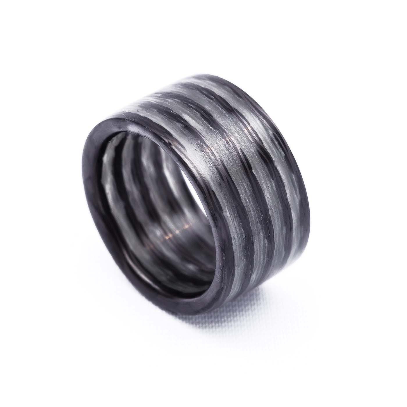 Carbon-Fi Ring blue aurora