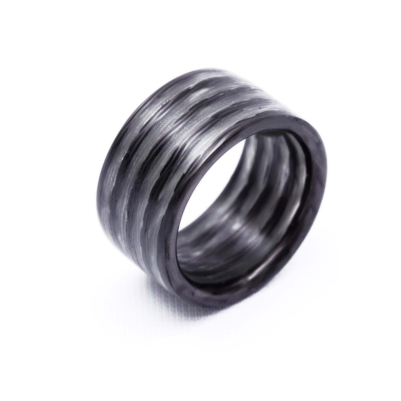 Carbon-Fi Ring blue aurora