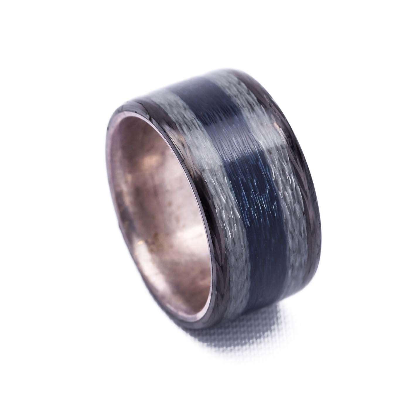 Carbon-Fi Ring black silver blue