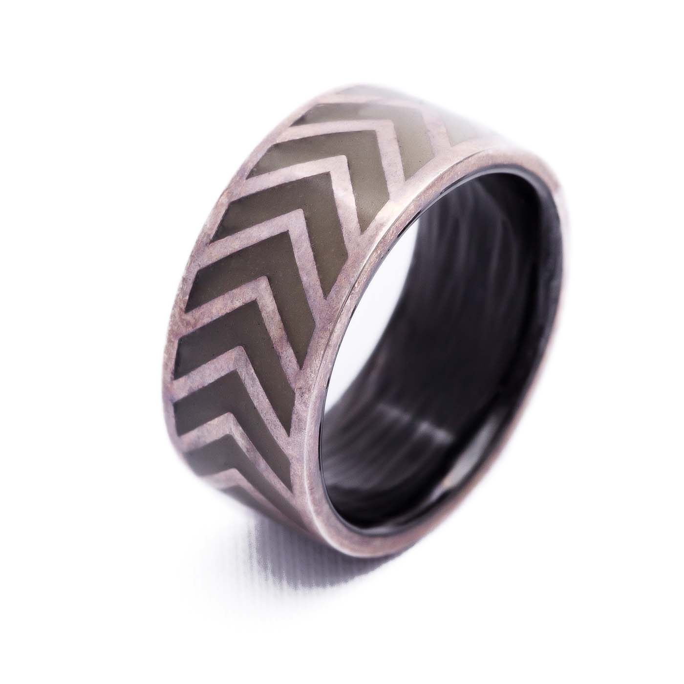 Carbon-Fi Ring Polished Silver