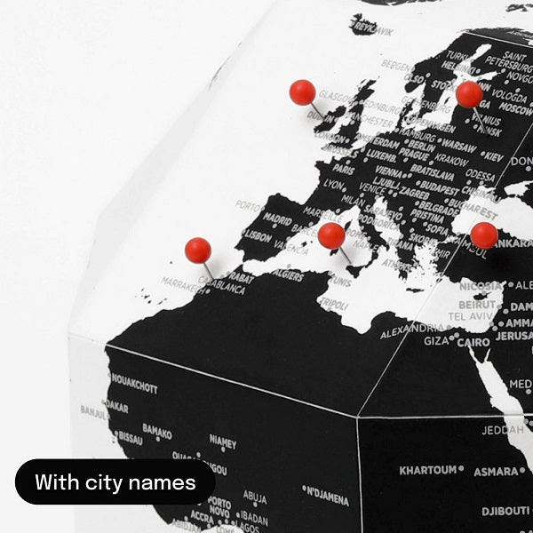 Dearworld Pinnable Globe By City (Medium)