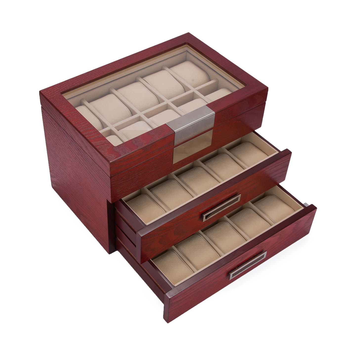 30 Slot Wooden Watch Box