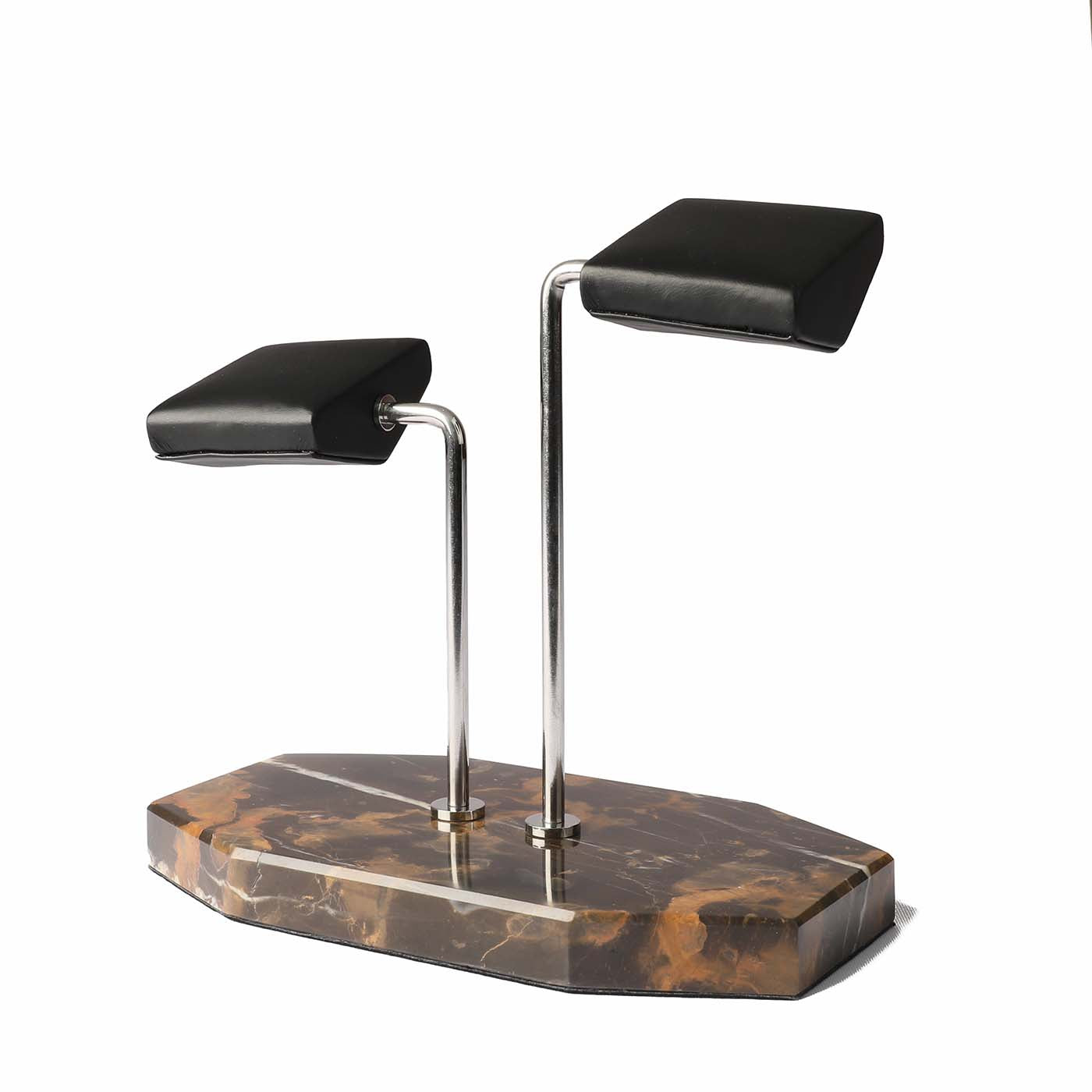 Watch Stand Brown Marble Double Handle