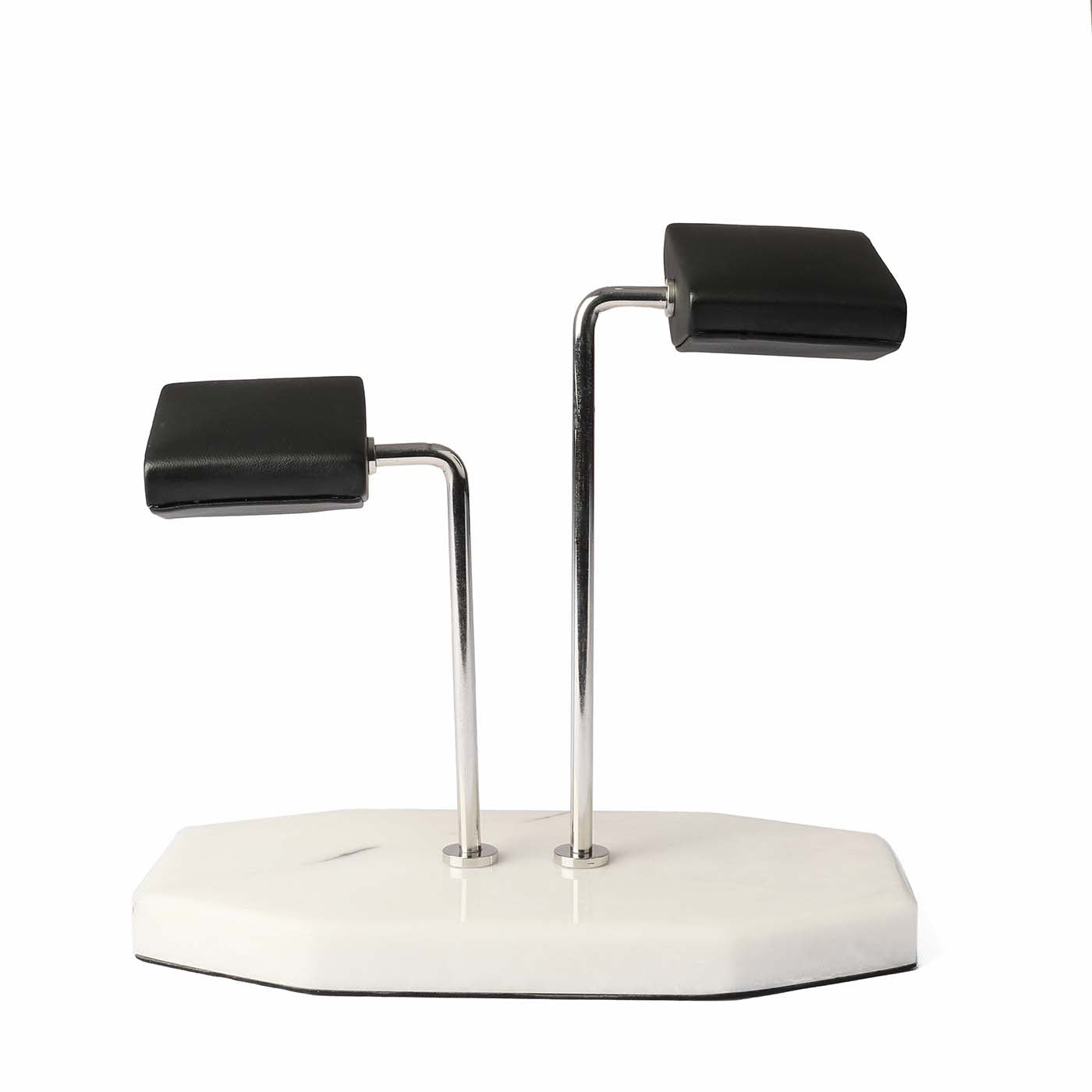 Watch Stand White Marble Double Handle