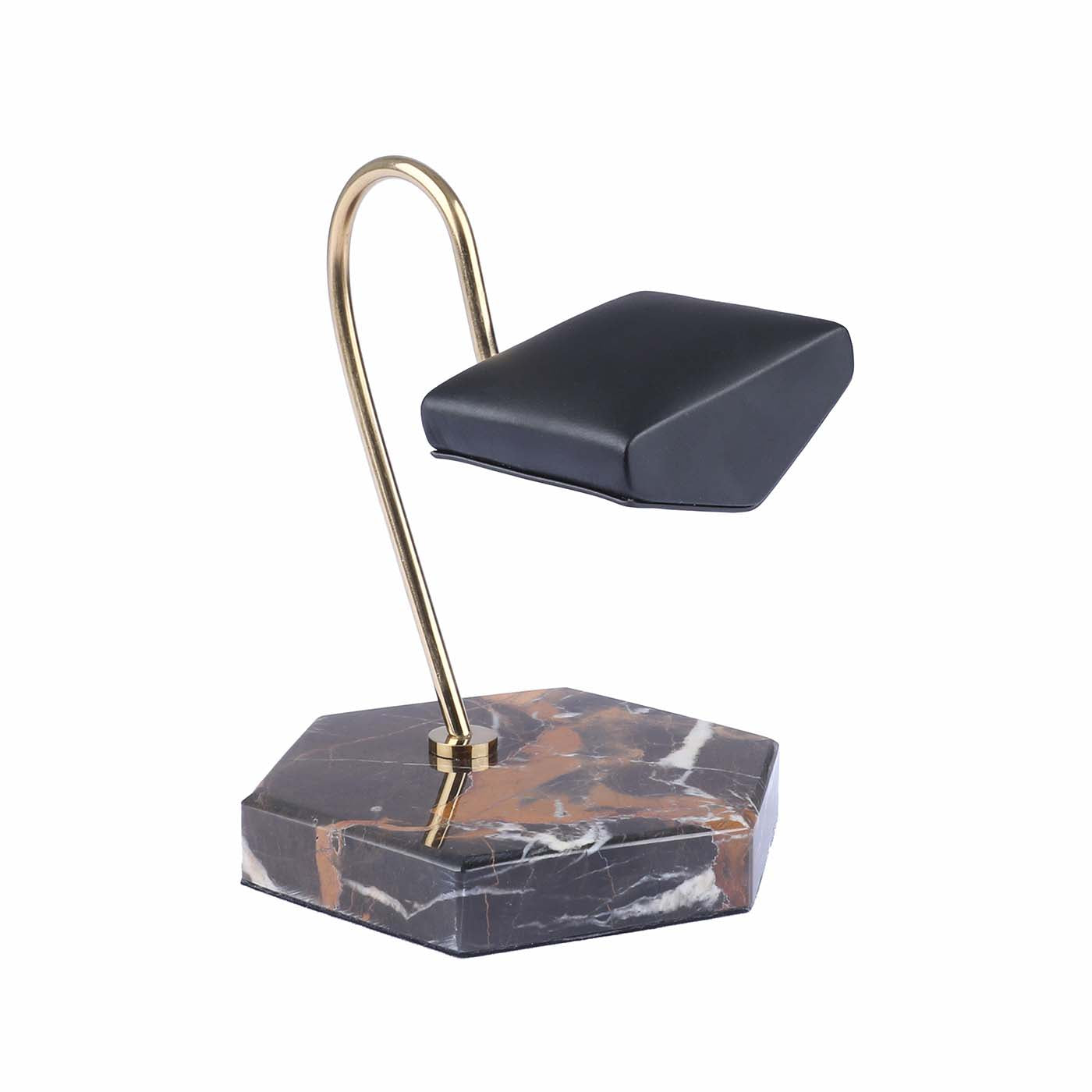 Watch Stand Brown Marble Curved