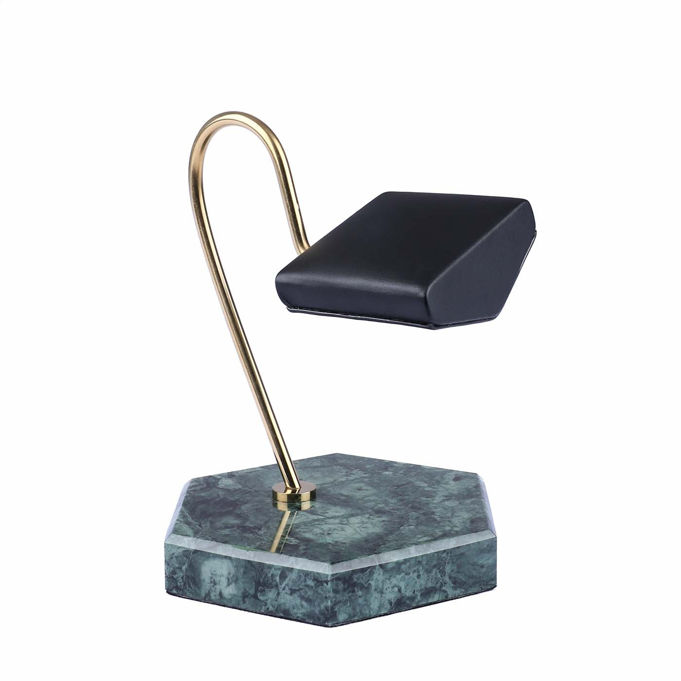 Watch Stand Green Marble Curved