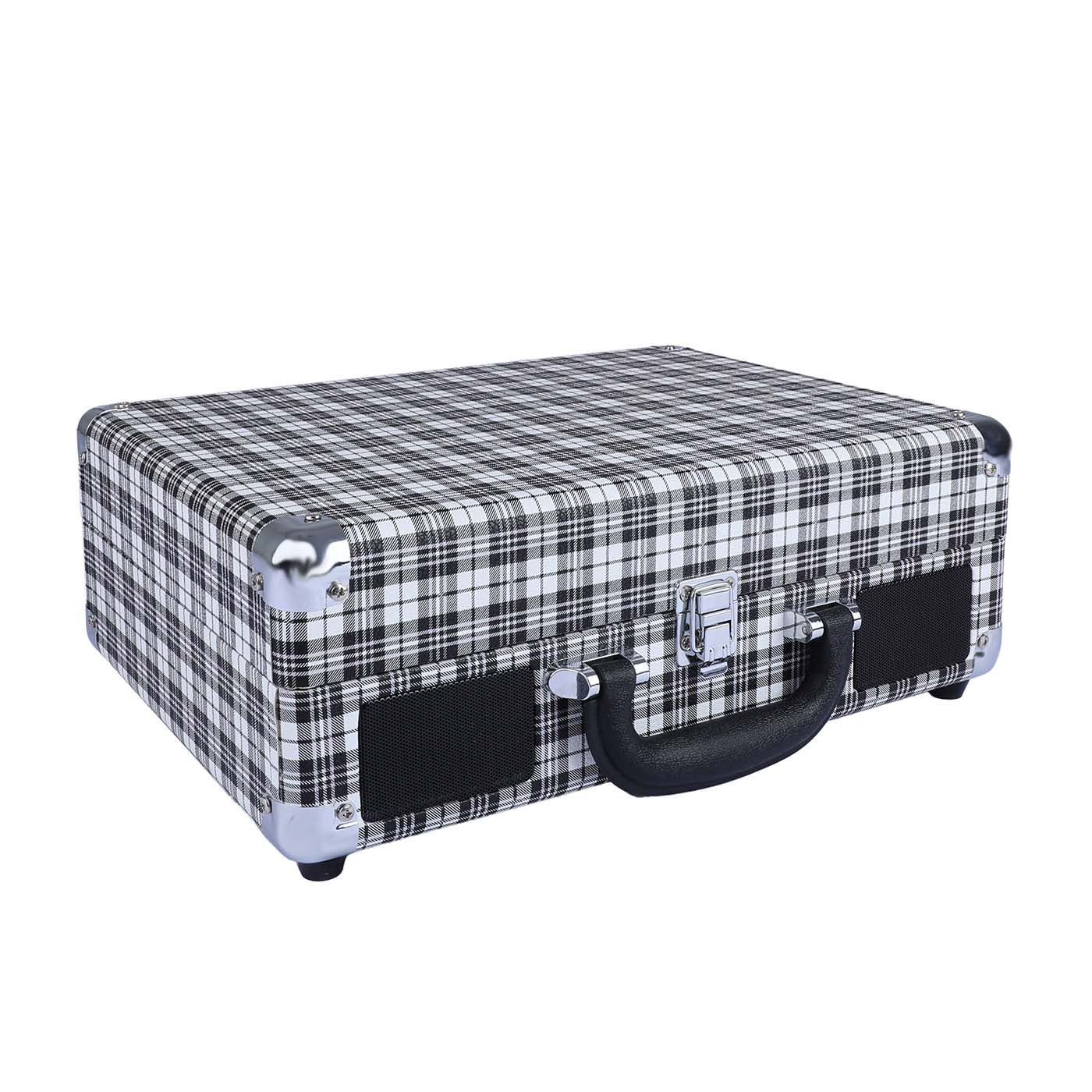 Bluetooth Suitcase turntable white and black
