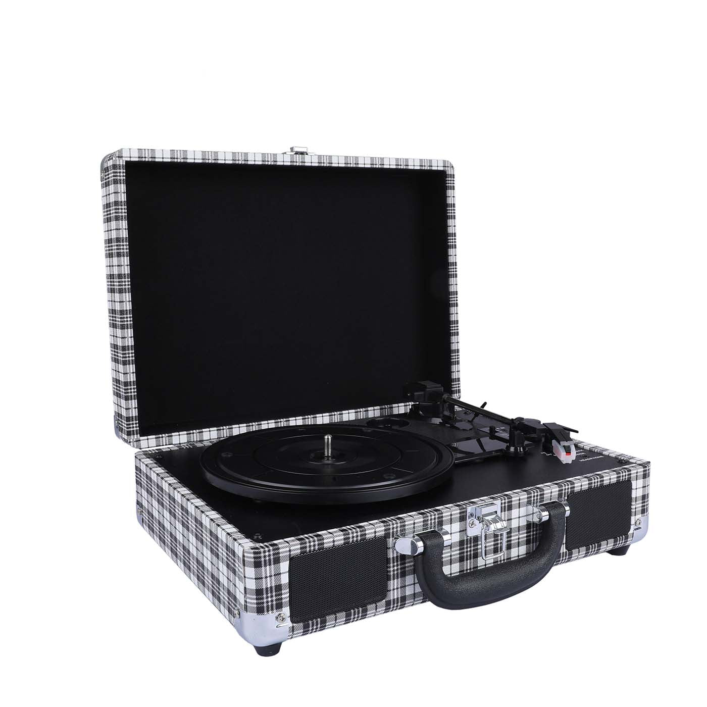 Bluetooth Suitcase turntable white and black