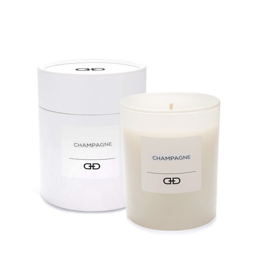 Champagne Black & White Candle