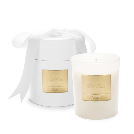 Cool Cotton White & Gold Candle