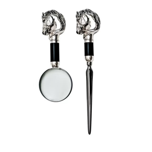 Horse magnifying Glass and Letter Opener Set