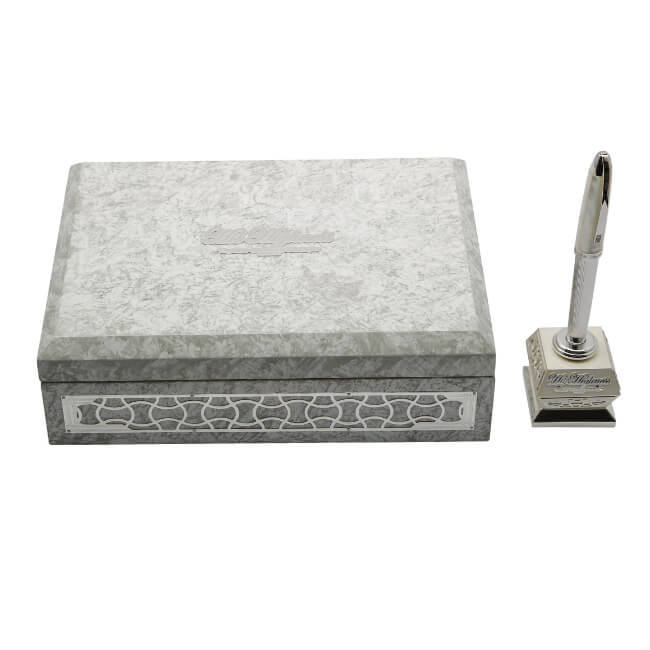 White Set with Sterling Pen