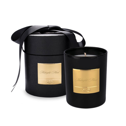 Midnight Mood Black & Gold Candle