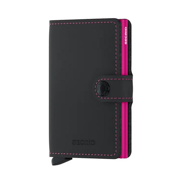 Miniwallet Matte Black & Fuchsia