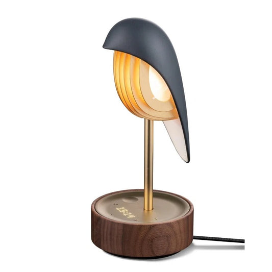 Daqi Concept Bird Singing Alarm Clock Onyx Black
