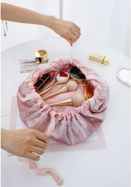 Drawstring Makeup Organizer Bag