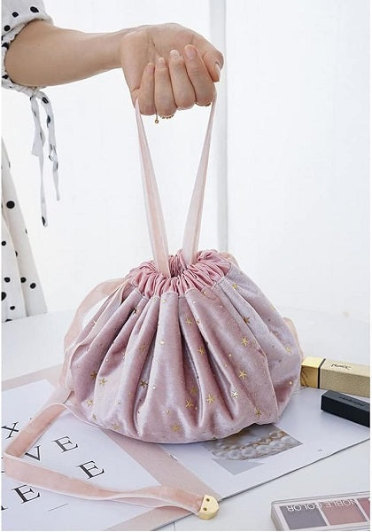 Drawstring Makeup Organizer Bag