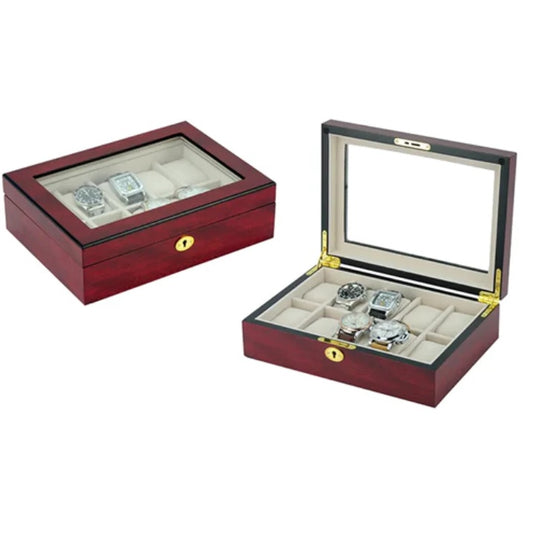 10 Slots Wooden Watch box