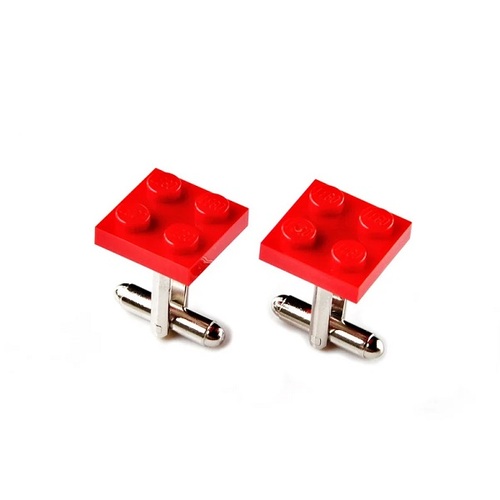 Dark Red Lego Cufflinks
