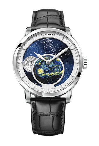 Agelocer Mechanical Mens watch Moon Phases