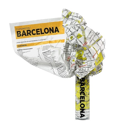 Crumpled City Map Barcelona