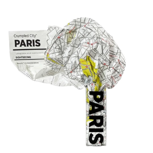 Crumpled City Map Paris
