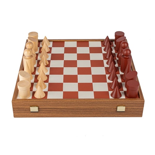 مجموعة باوهاوس ستايل تيراكوتا والشطرنج الأبيض