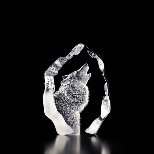 Wolf Crystal Sculpture
