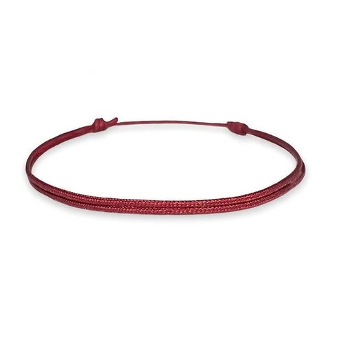 Adjustable Maroon Nylon Bracelet