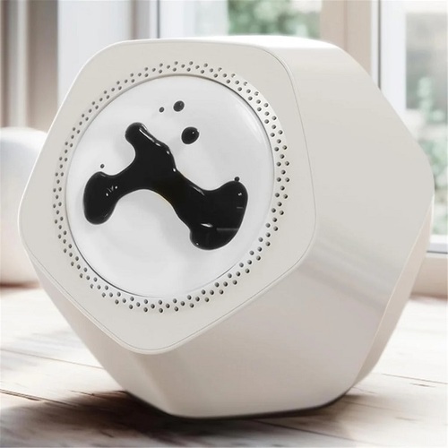 White Ferrofluid Bluetooth Speaker With Music Visaualizer
