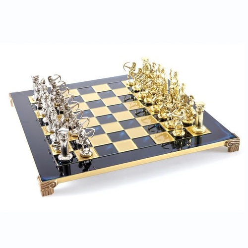 Archers Metal Chess Set 44cm Blue