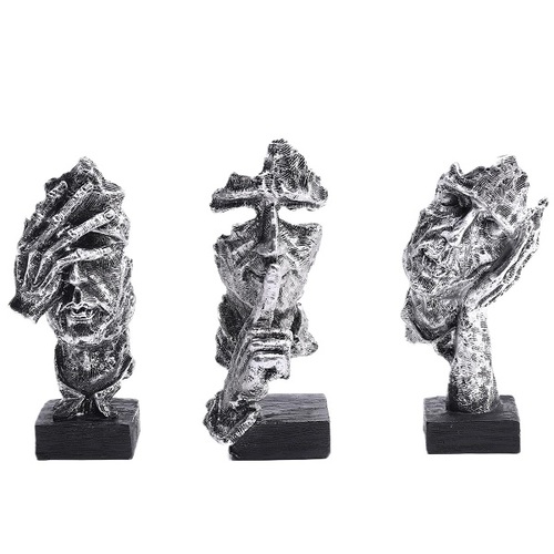 3 pc Resin Sculptures