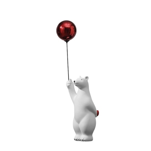 Polar Bear with Balloon Decor