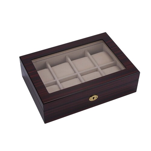 Luxury Signature 8 Slots Wooden Watch Box