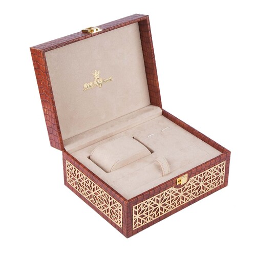 His Highness Small watch box - Brown