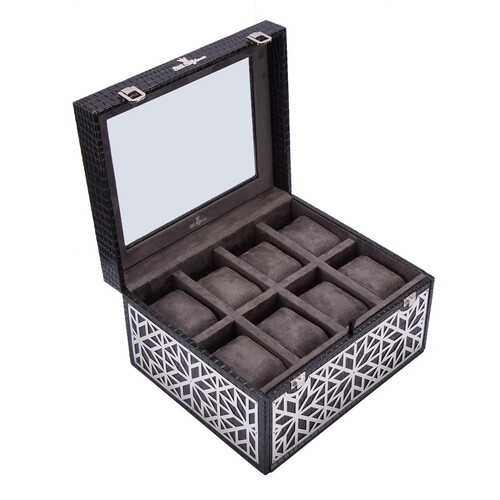His Highness Watch Box with acrylic cover (Black)