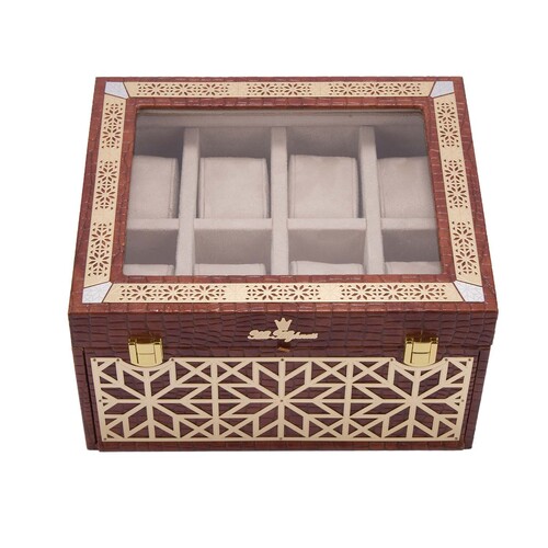 His Highness Watch Box with acrylic cover (Brown)