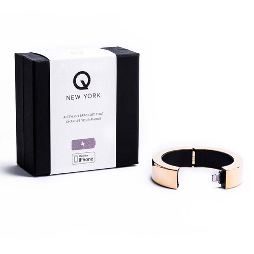 Q Design Polished Gold charging Bracelet