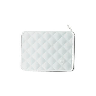 Quilted Passport Wallet - Silver