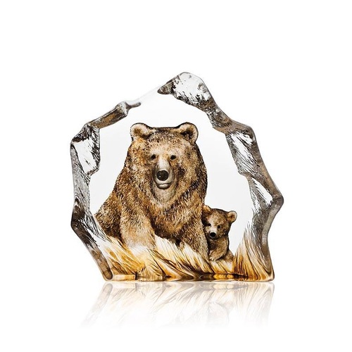 Brown Bear Glass Decor