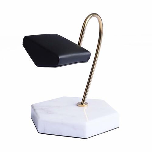 Watch Stand White Marble Curved